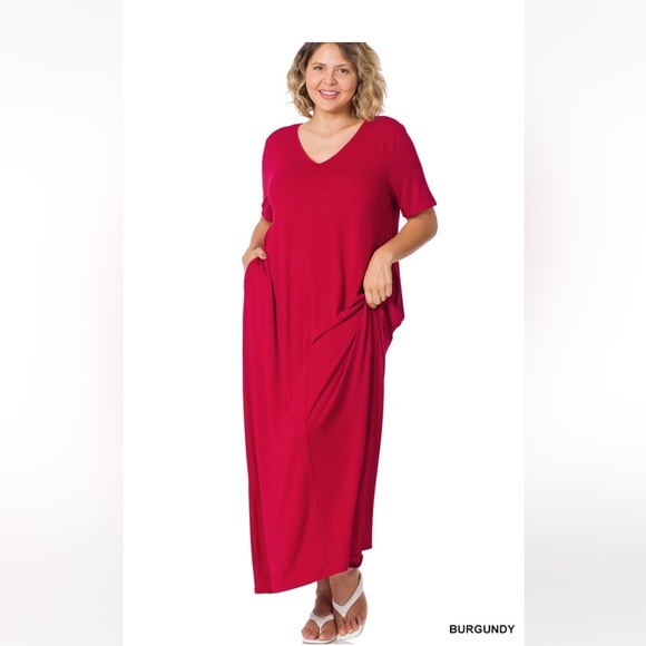 Brand New Zenana Premium Red Maxi Dress Various - Picture 9 of 10